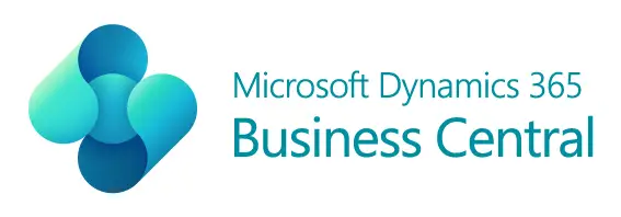 Logo für Microsoft Dynamics 365 Business Central, mit einer kreisförmigen Grafik in Grüntönen mit miteinander verbundenen Knoten neben dem Text Microsoft Dynamics 365 Business Central, ideal für die Verwendung in einer System Ressourcen Monitor App, alles auf weißem Hintergrund.